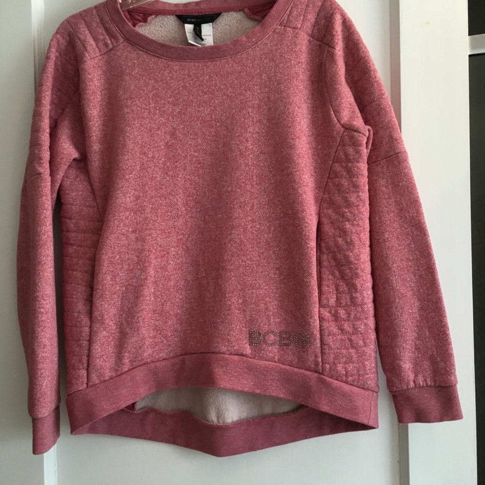 BCBGmaxazria High Low quilted sweatshirt